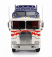 Road-kings Kenworth K100 Aerodyne Tractor Truck Stars & Stripes 3-assi 1976 1:18 Bílá Modrá Červená