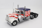 Road-kings Kenworth W900 Tractor Truck Stars & Stripes Livery 3-assi 1989 1:18 Bílá Modrá Červená