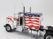 Road-kings Kenworth W900 Tractor Truck Stars & Stripes Livery 3-assi 1989 1:18 Bílá Modrá Červená