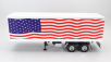 Road-kings Trailer Trailer For Truck Stars & Stripes Livery - Rimorchio 1:18 Bílá Modrá Červená