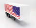 Road-kings Trailer Trailer For Truck Stars & Stripes Livery - Rimorchio 1:18 Bílá Modrá Červená