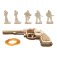 RoboTime 3D dřevěné mechanické puzzle Revolver Corsac