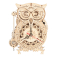 RoboTime 3D dřevěné mechanické puzzle Soví hodiny - poškozený obal