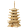 RoboTime dřevěné 3D puzzle Pětipatrová pagoda - poškozený obal