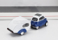Schuco BMW Isetta With Caravan 1955 1:87 Modrá Bílá