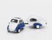 Schuco BMW Isetta With Caravan 1955 1:87 Modrá Bílá