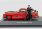 Schuco Mercedes benz 300sl Coupe Gullwing (w198) 1954 - Con Sci - With Figure And Ski 1:43 Red