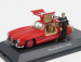 Schuco Mercedes benz 300sl Coupe Gullwing (w198) 1954 - Con Sci - With Figure And Ski 1:43 Red