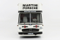 Schuco Mercedes benz O317 Truck Car Transporter Porsche Martini Racing 1968 1:18 Bílá Modrá