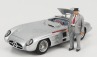 Schuco Mercedes benz Racing Car Transporter Truck Rennwagen 1955 With 300 Slr Spider 1:43 Modrá Stříbrná