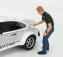 Schuco Porsche 911 Coupe With Walter Rohrl Figure 1969 1:18 Bílá Černá