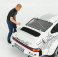 Schuco Porsche 911 Coupe With Walter Rohrl Figure 1969 1:18 Bílá Černá