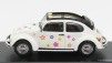 Schuco Volkswagen Beetle Kafer Blumen Cabriolet Open 1958 1:43 Bílá