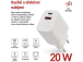Síťový USB adaptér (zdroj) GaN PD 20W
