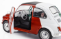 Solido Fiat 500 Italian Livery Tribute 1965 1:18 Červená Zelená Bílá