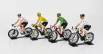 Solido Figures Set 4x Ciclista - Cyclist - Maglia Gialla - Yellow Jersey - Maglia A Pois - Pois Jersey - Maglia Verde - Green Jersey - Maglia Bianca - White Jersey - Tour De France 2022 1:18 Různé