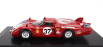 Spark-model Alfa romeo T33/2 1996cc V8 Team Vds Racing N 37 24h Le Mans 1968 T.pilette - R.slotemaker - Con Vetrina - With Showcase 1:18 Red