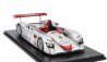 Spark-model Audi R8 3.6l Turbo V8 Team Audi Sport Joest N 8 Winner 24h Le Mans 2000 Frank Biela - Tom Kristensen - Emanuele Pirro 1:18 Silver Red