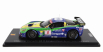 Spark-model Chevrolet Corvette C6.r Z06 Team Sangari Brazil N 8 24h Spa 2009 Enrique Bernoldi - Xavier Maassen - Roberto Streit 1:43 Modrá Zelená Žlutá
