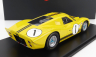 Spark-model Ford usa Gt40 Mkiv 7.0l V8 Team Ford Motor Company N 1 Winner 12h Sebring 1967 M.andretti - B.mclaren - Con Vetrina - With Showcase - Special Box 1:18 Žlutá Černá