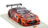 Spark-model Mercedes benz Amg Gt3 Evo 6.2l V8 Team Crowdstrike Riley N 4 Winner Pro-am Class 24h Spa 2024 George Kurtz - Ian James - Nicky Catsburg - Colin Braun 1:43 Oranžově Šedá