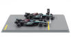 Spark-model Mercedes gp Set F1  2x W15 Eq Performance Team Amg Petronas Motorsport N 44 2nd Las Vegas Gp 2024 Lewis Hamilton + N 63 Winner Las Vegas Usa 2024 George Russell 1:64 Černá Stříbrná Zelená