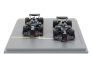 Spark-model Mercedes gp Set F1  2x W15 Eq Performance Team Amg Petronas Motorsport N 44 2nd Las Vegas Gp 2024 Lewis Hamilton + N 63 Winner Las Vegas Usa 2024 George Russell 1:64 Černá Stříbrná Zelená