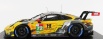 Spark-model Porsche 911 991-2 4.2l Rsr-19 Team Hubauto Racing N 72 24h Hyperpole Gtpro Class Le Mans 2021 M.martin - A.parente - D.vanthoor 1:18 Žlutá Šedá