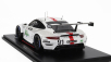Spark-model Porsche 911 991-2 4.2l Team Porsche Gt N 91 Winner Lmgte Pro Class 24h Le Mans 2022 Gianmaria Bruni - Richard Lietz - Frederic Makowiecki 1:18 Bílá Šedá Červená