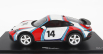 Spark-model Porsche 911 992 Coupe Martini Racing Livery N 14 Rally Dakar 2023 - Con Vetrina - With Showcase 1:18 Bílá Modrá Červená