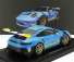 Spark-model Porsche 911 992 Gt3 Rs Coupe 2023 1:18 Světle Modrá Žlutá