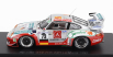 Spark-model Porsche 911 993 Gt2 3.6l Turbo Team Roock Racing N 73 24h Le Mans 1997 M.mello-breyner - P.bello-breyner - T.mello-breyner 1:43 Bílá Modrá Červená