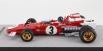Tecnomodel Ferrari F1  312b N 3 Winner Mexico Gp  (with Pilot Figure) 1970 Jacky Ickx 1:18 Červená Bílá