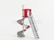 Tiny toys Accessories Traditional Slide Photo Stand 1:64 Silver Red