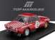 Topmarques Lancia Fulvia Hf 1600 Coupe (night Version) N 12 2nd Rally Sanremo 1972 Sergio Barbasio - Piero Sodano - Con Vetrina - With Showcase 1:12 Červená Bílá