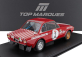Topmarques Lancia Fulvia Hf 1600 Coupe (night Version) N 2 Winner Rally Sanremo 1972 Amilcare Ballestrieri - Arnaldo Bernacchini - Con Vetrina - With Showcase 1:12 Červená Bílá