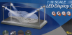 Triple9 Vetrina display box Lungh.lenght Cm 35.5 X Largh.width Cm 15.7 X Alt.height Cm 15.8 (altezza Interna Cm 13.5) - Luci Funzionanti Led - Base Silver 1:18 Plastový Displej