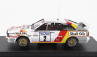 Trofeu Audi Quattro Sport N 2 Manx Isle Of Man Rally 1985 H.demuth - E.radaelli 1:43 Bílá Červená Žlutá