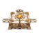 Ugears 3D dřevěné mechanické puzzle Jantarová šperkovnice