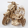 Ugears 3D dřevěné mechanické puzzle UGR-10 Motorka (scrambler) s vozíkem