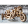 Ugears 3D dřevěné mechanické puzzle UGR-10 Motorka (scrambler) s vozíkem