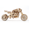 Ugears 3D dřevěné mechanické puzzle UGR-10 Motorka (scrambler) s vozíkem