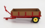 Universal hobbies Massey ferguson Mf 3ton Trailer  - Tipping Bed With Drop Sides 1:32 Red Wood