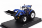 Universal hobbies New holland T5.120 Tractor With Front Scraper 2018 1:32 Modrá Černá