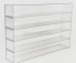 Vetrina display box Accessories Espositore Aperto - For Auto 1/43 1/64 - Cars Not Included - Lungh.lenght Cm 36.8 X Largh.width Cm 6.7 X Alt.height Cm 24.3 (altezza Utile Tra I Ripiani Cm 4.5 Inner Height Among Shelves) 1:43 /