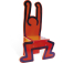 Vilac Dřevěná židle Keith Haring červená