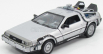 Welly De lorean Set 3 X Time Machine - Back To The Future 1 - 2 - 3 - Ritorno Al Futuro 1 - 2 - 3 1:24 Silver