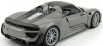 Welly Porsche 918 Spider Hard-top Closed 2015 - Carbon Roof 1:18 Grey Met