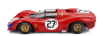 Werk83 Ferrari 330 P3 4.0l V12 Spider Team N.a.r.t. North American Racing N 27 24h Le Mans 1966 Pedro Rodriguez - Richie Ginther 1:18 Red