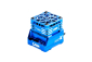 WorksTeam Hliníková mřížka pro 30mm ventilátory - modrá